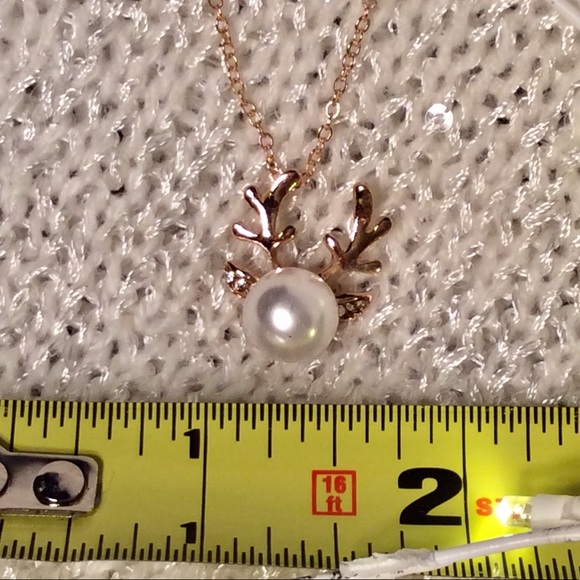 NIP REINDEER PEARL & RHINESTONE - Picture 3 of 4